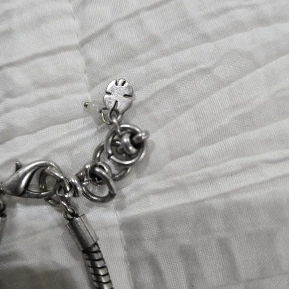 Lucky Brand Silver Necklace with Turquoise Accents - Picture 3 of 3